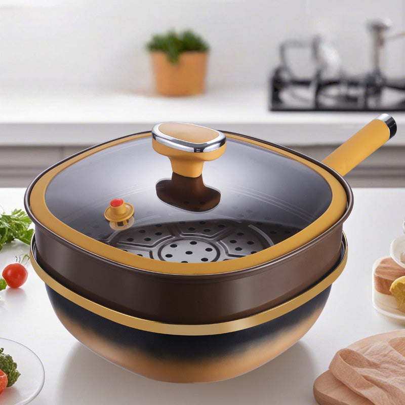 ⏳LIMITED TIME SAVR 50% & FREE SHIPPING🥳⏰12in Titanium Alloy Non-Stick Pot with Lid