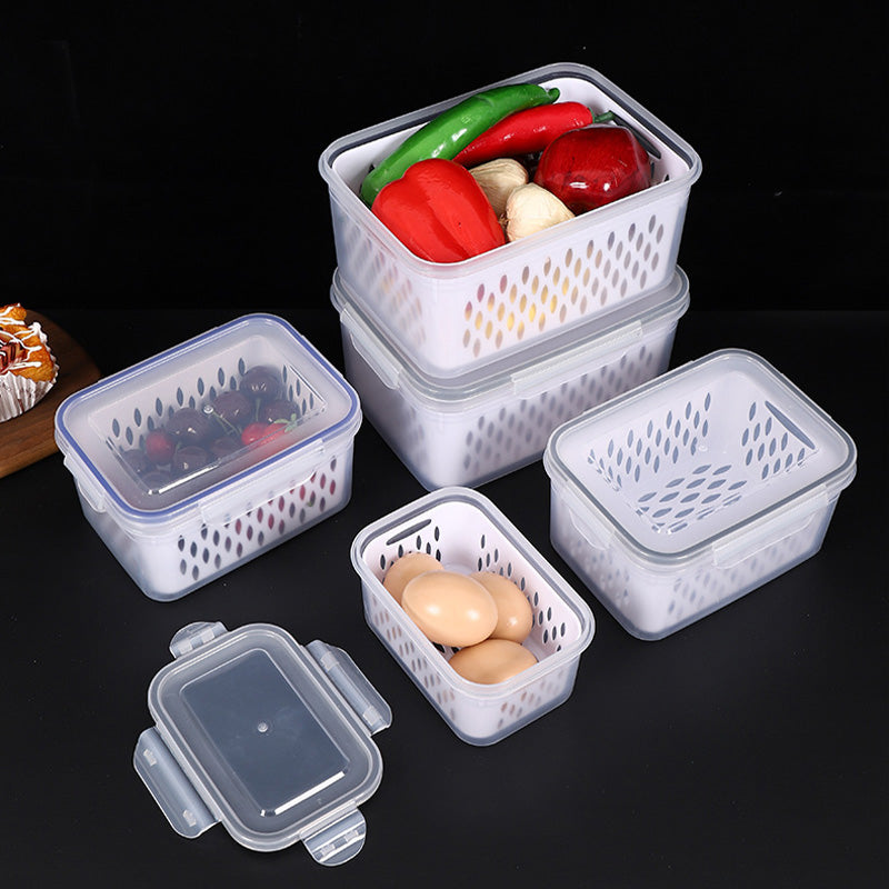⚡Flash Sale 50%OFF🍇3PCS Fruit Storage Container Set for Fridge with Removable Colander