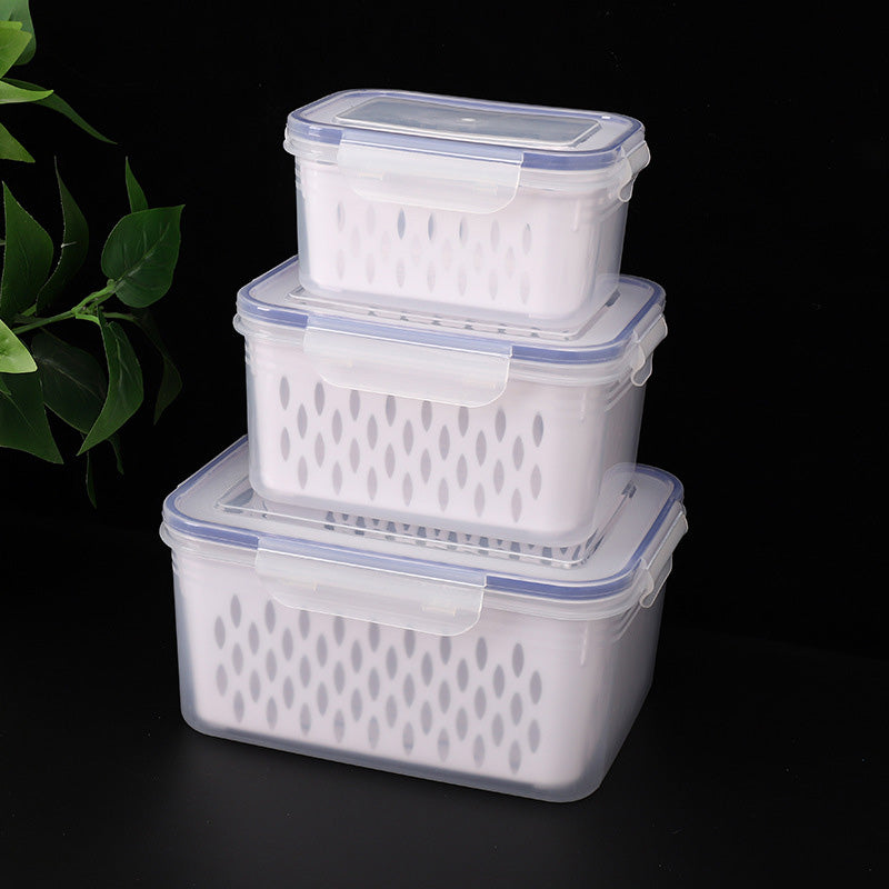 ⚡Flash Sale 50%OFF🍇3PCS Fruit Storage Container Set for Fridge with Removable Colander
